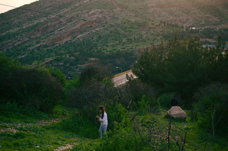 The mountainsides overlooking Duhok Dam.